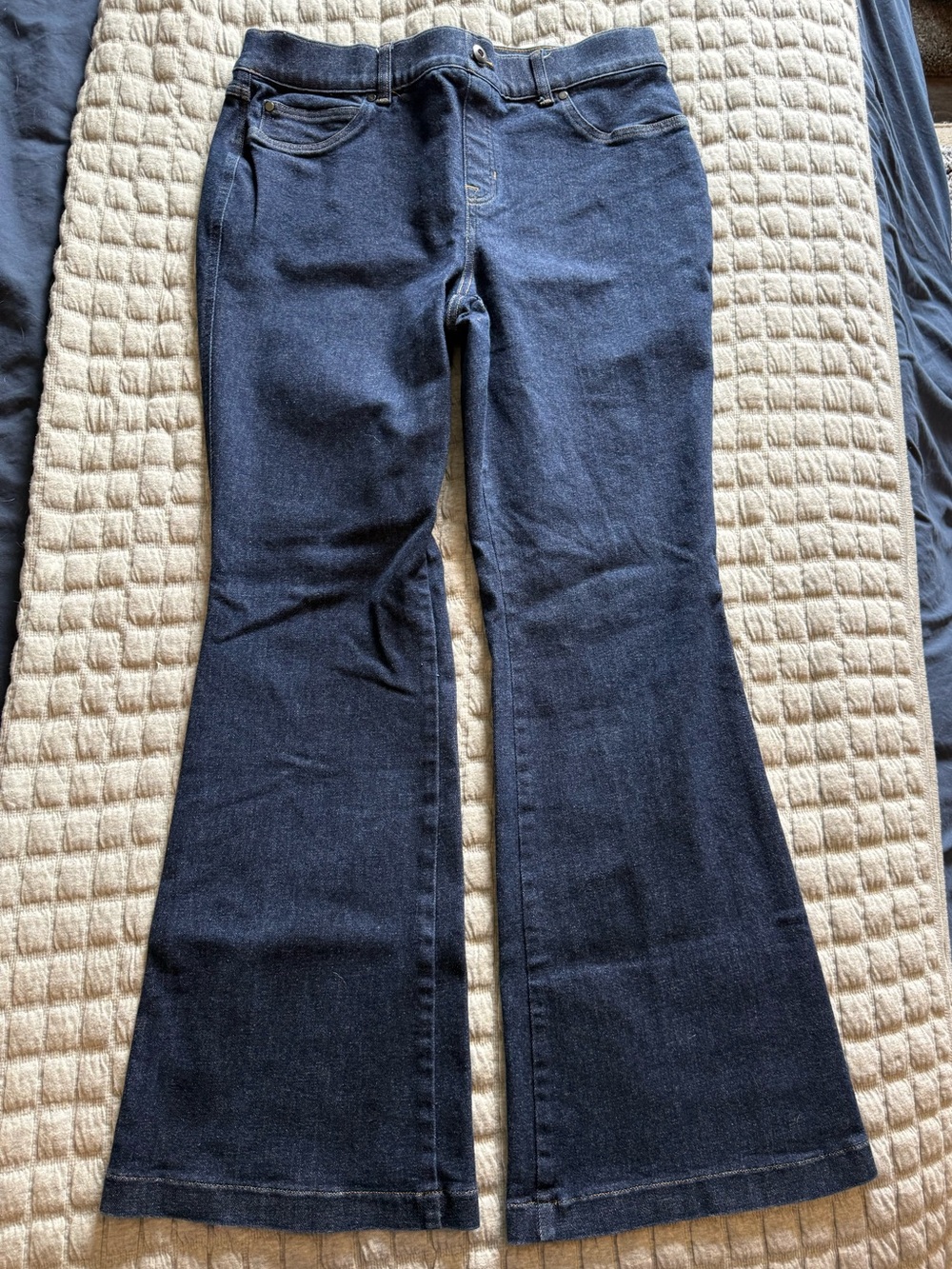 SPANX Women's Dark Blue Flare Jeans
